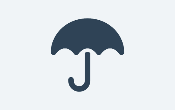 Piktogramm für das Thema Erwerbsersatzleistungen: ein Regenschirm